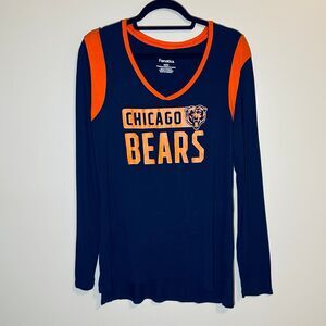 NFL CHICAGO BEARS Long Sleeve V-neck Shirt Womens Medium *READ*